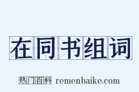 在同书组词是什么意思的图片